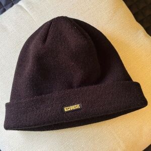 Diesel Black Knit Beanie
